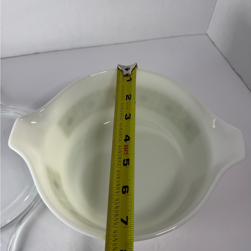 Pyrex Glass Casserole Dish with Lid - Green Pattern - Picture 10 of 12